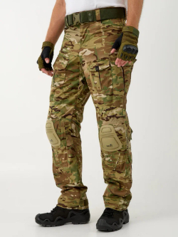 Брюки тактические GEN 3 COMBAT MULTICAM (Ген 3 Комбат мультикам), материал ткань рипстоп нейлон+хлопок (NYCO 50/50), расцветка MULTICAM, мужские, MIMICRYA