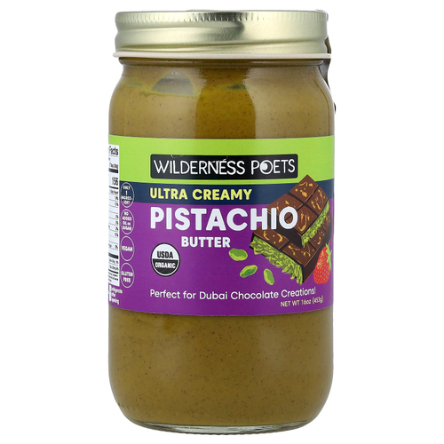 Wilderness Poets, фисташковое масло, ультрасливочная, 453 г (16 унций)