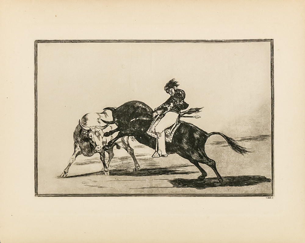 Гойя Франсиско. Лист №24 из серии офортов «Тавромахия». После 1876 г.