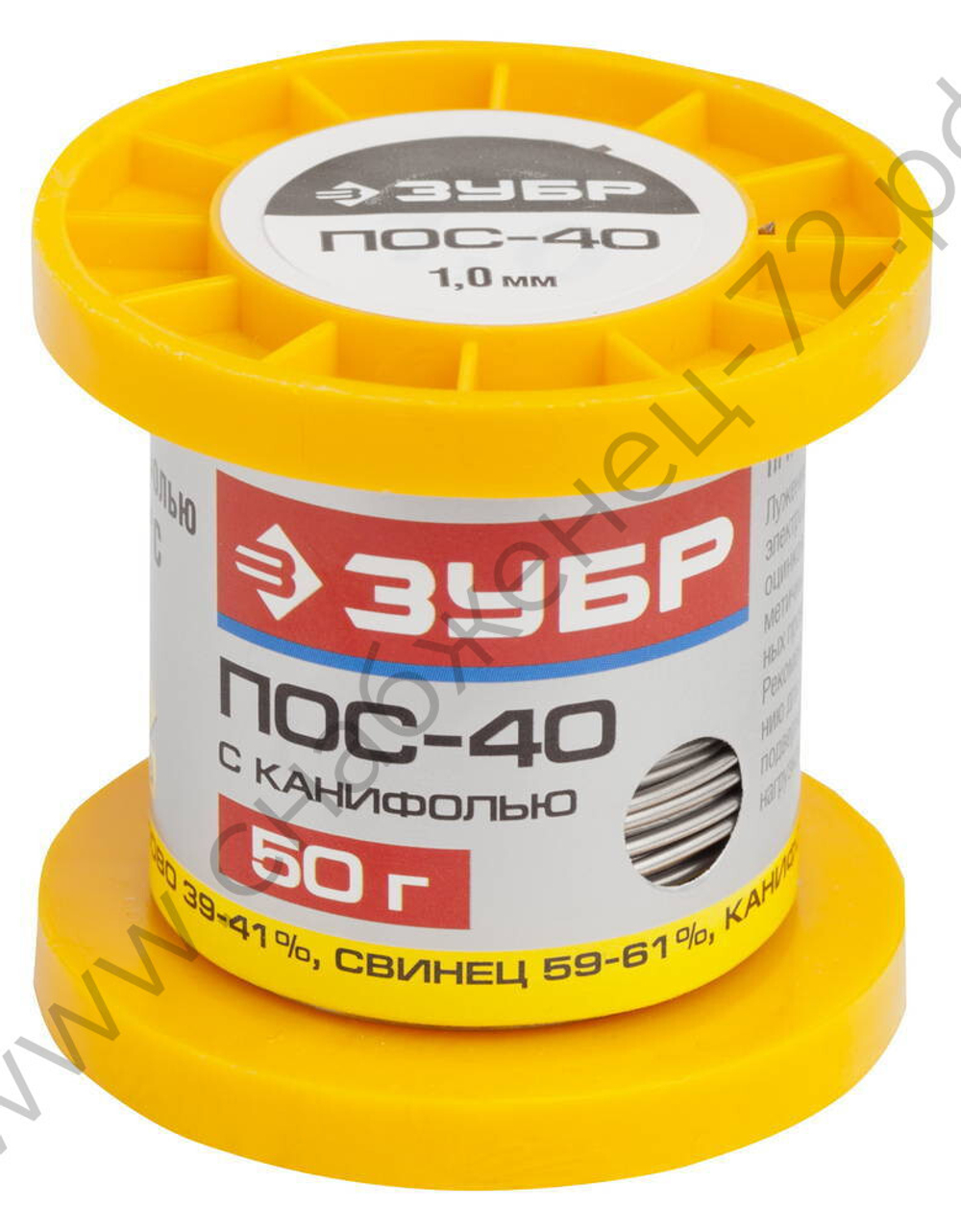 ЗУБР 50гр 1мм трубка пос 40, Припой (55451-050-10C)