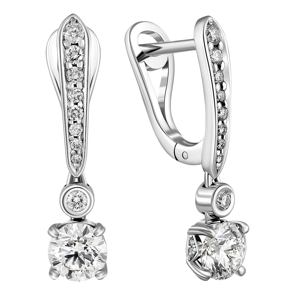 Серьги  1.804 ct