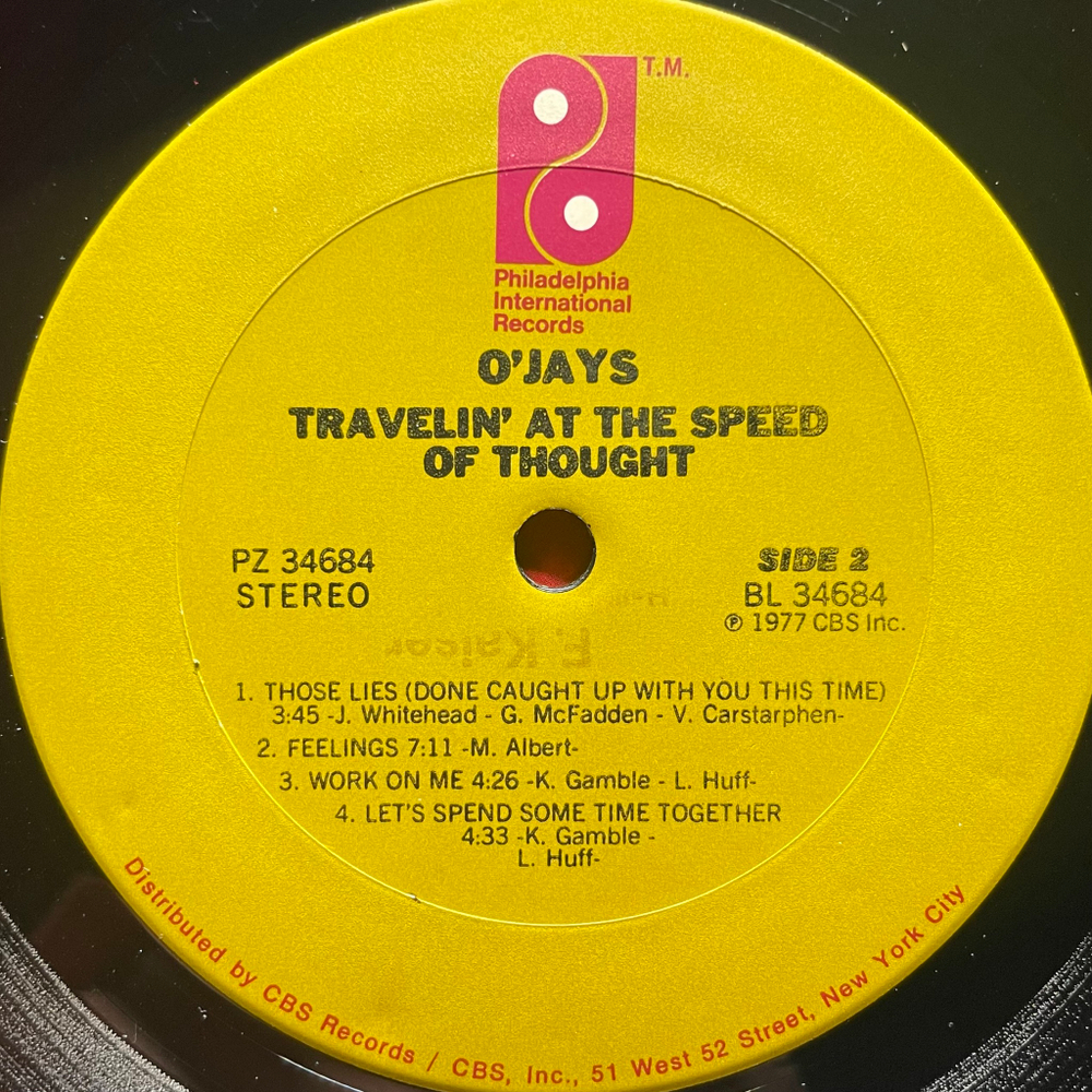 The O'Jays ‎– Travelin' At The Speed Of Thought (США 1977г.)