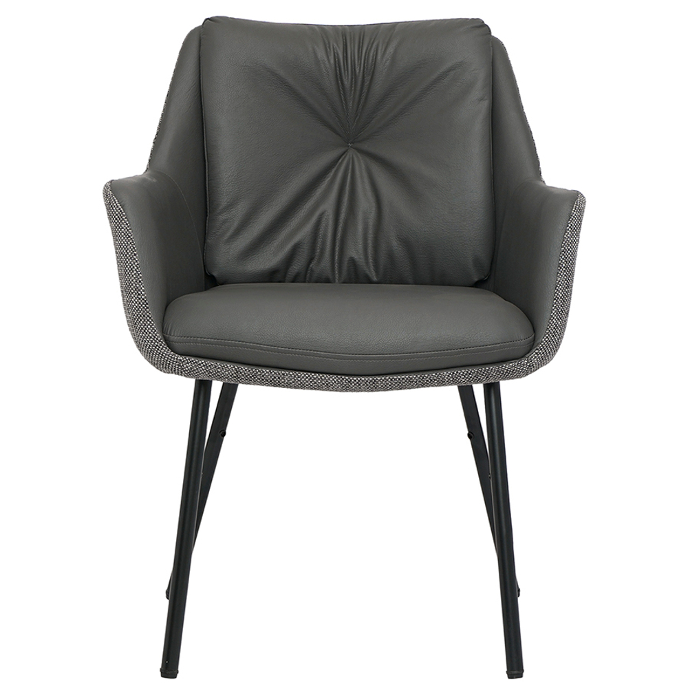 Стул allar, экокожа, рогожка, серый