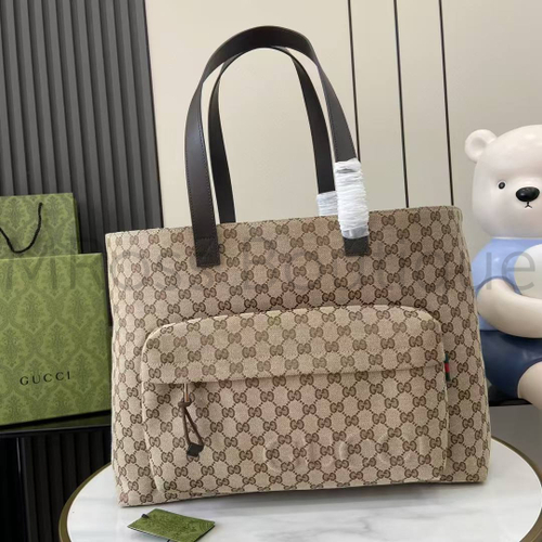 Мужская сумка Gucci GG Tote Large бежевого цвета