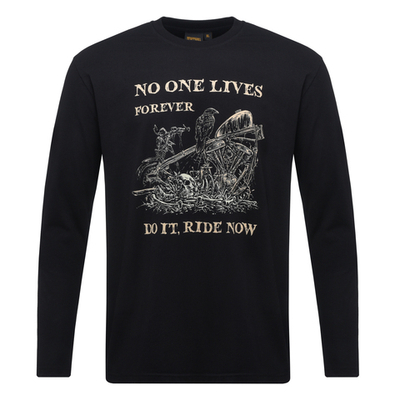 Лонгслив NO ONE LIVES FOREVER, черный