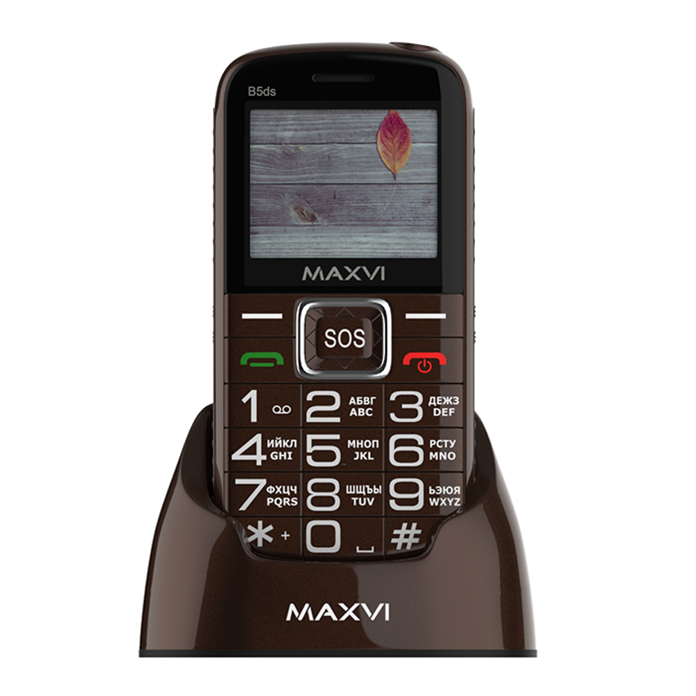 Сотовый телефон Maxvi B5ds Brown