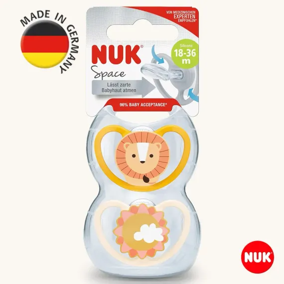 Пустышка Nuk силикон ортодонтическая 2 шт.