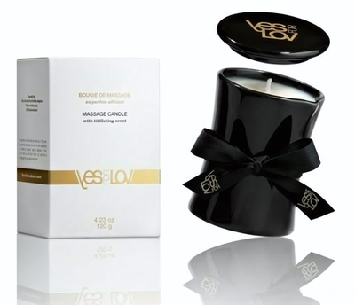 Массажная свеча Titillating Massage Candle - 120 мл. (Цвет: черный)