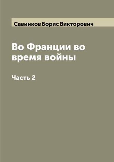 Во Франции во время войны. Часть 2 | Савинков Борис Викторович; В. Ропшин