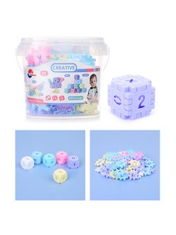 Конструктор для малышей в ведерке 96 деталей (8614-6)