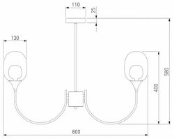Люстра на штанге Eurosvet Spritz 70217/8 латунь