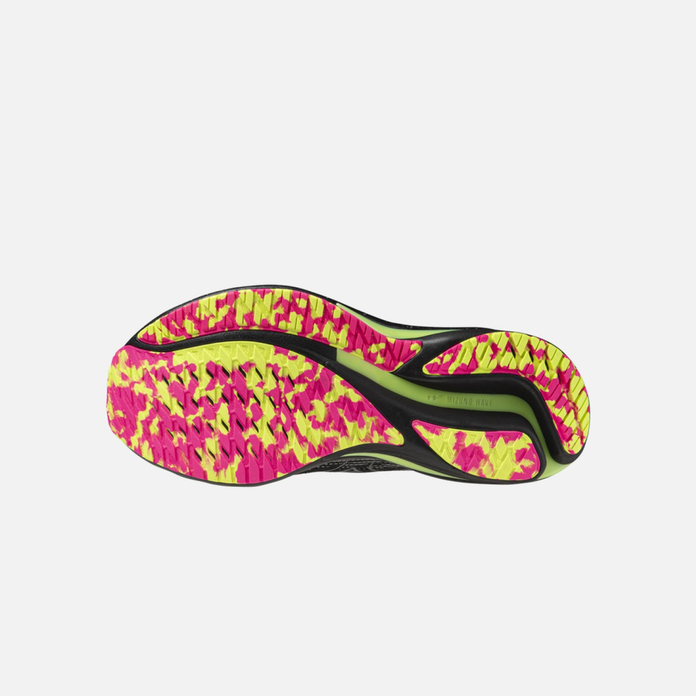 Кроссовки Mizuno Wave Rider 28 Black/Silver/Sunny Lime