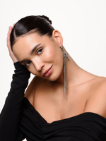 Моносерьга "Black elegant cross"