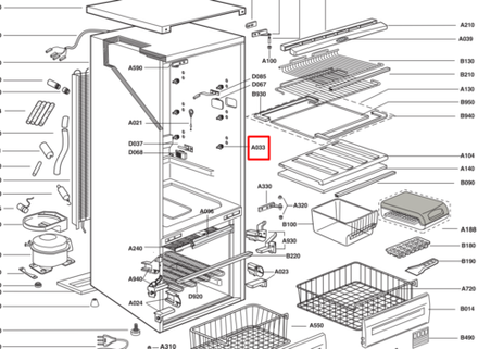 Кронштейн крепления решетки холодильника Ardo (Ардо)