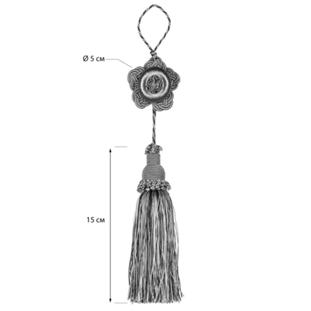 Розетка с кисточкой Modern Trimmings арт. Giati col. FF01 (высота кисти 15 см)