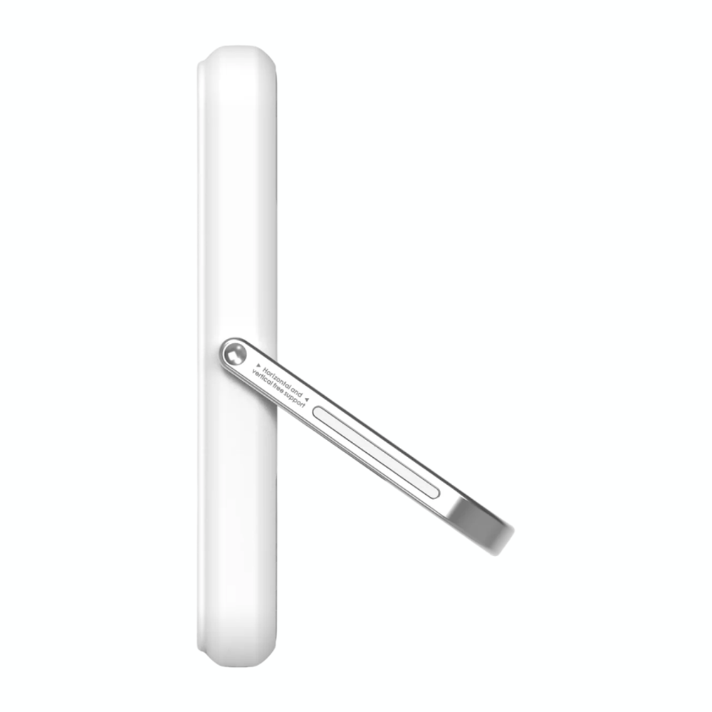 Внешний аккумулятор MagSafe с подставкой Aulumu M03 Battery Pack (3500 мА·ч) Внешний аккумулятор в футуристическом стиле | Беспроводная зарядка: Qi 5 Вт. Проводная зарядка: нет. Есть LED-индикация. Энергоёмкость — 12,95 Вт·ч