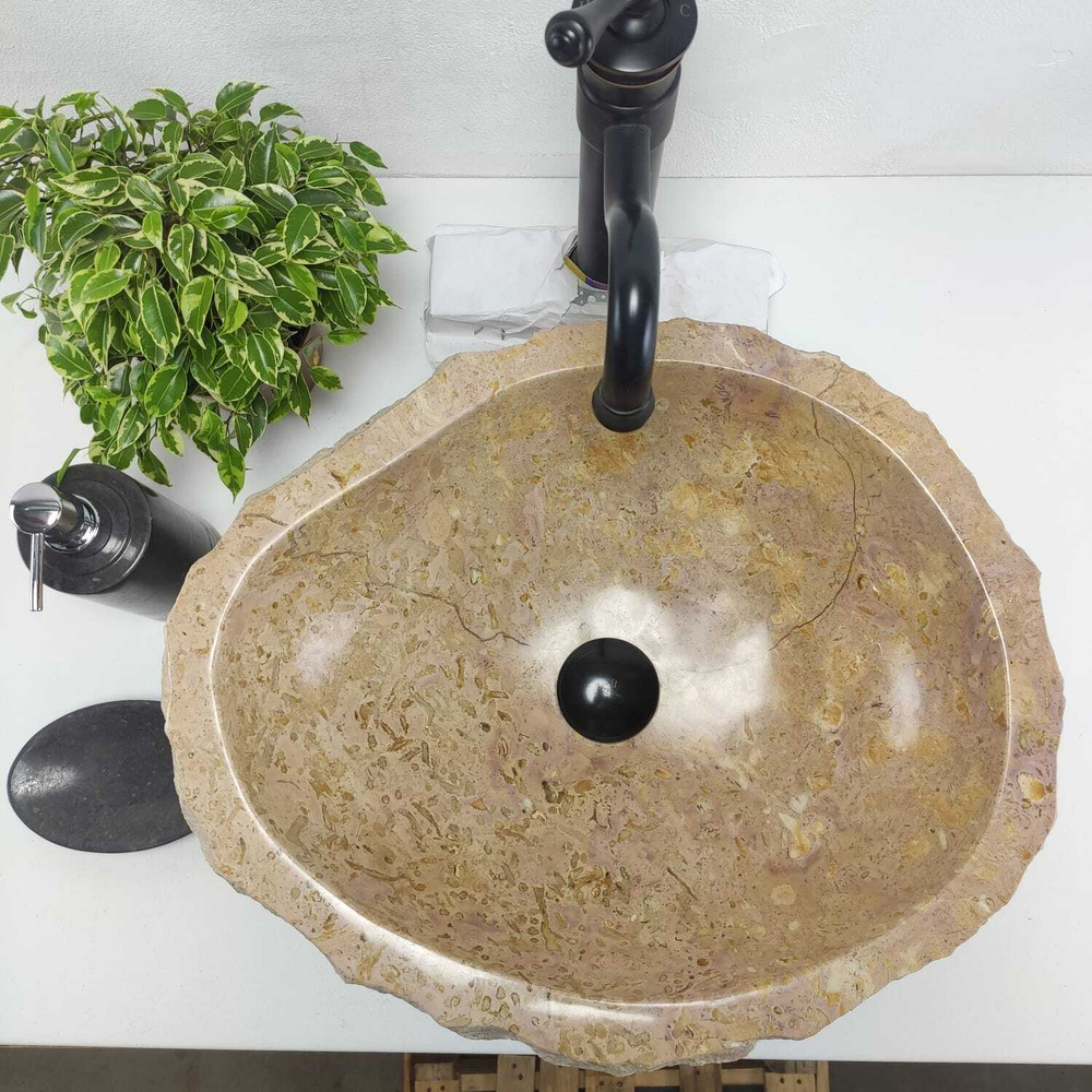 Раковина из мрамора Erozy Red EM-60938 (51*41*15см)