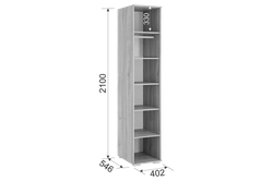 Шкаф однодверный "Лайк" (Дуб Мария/Галька)