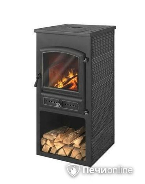 Печь-камин Этна (БКД) с плитой "Антрацит"