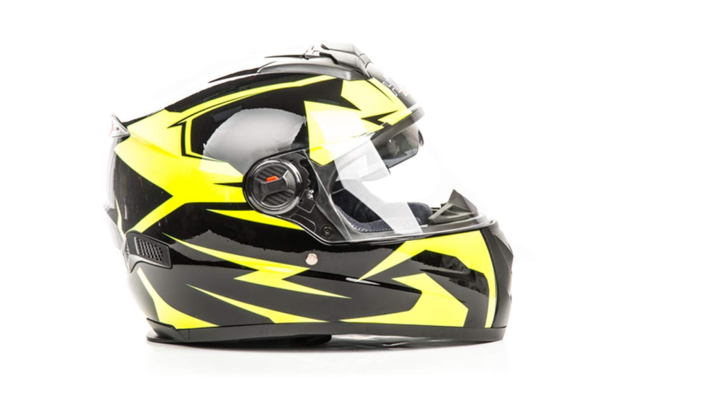 Шлем мото интеграл HIZER B561 №1 (L) black/yellow