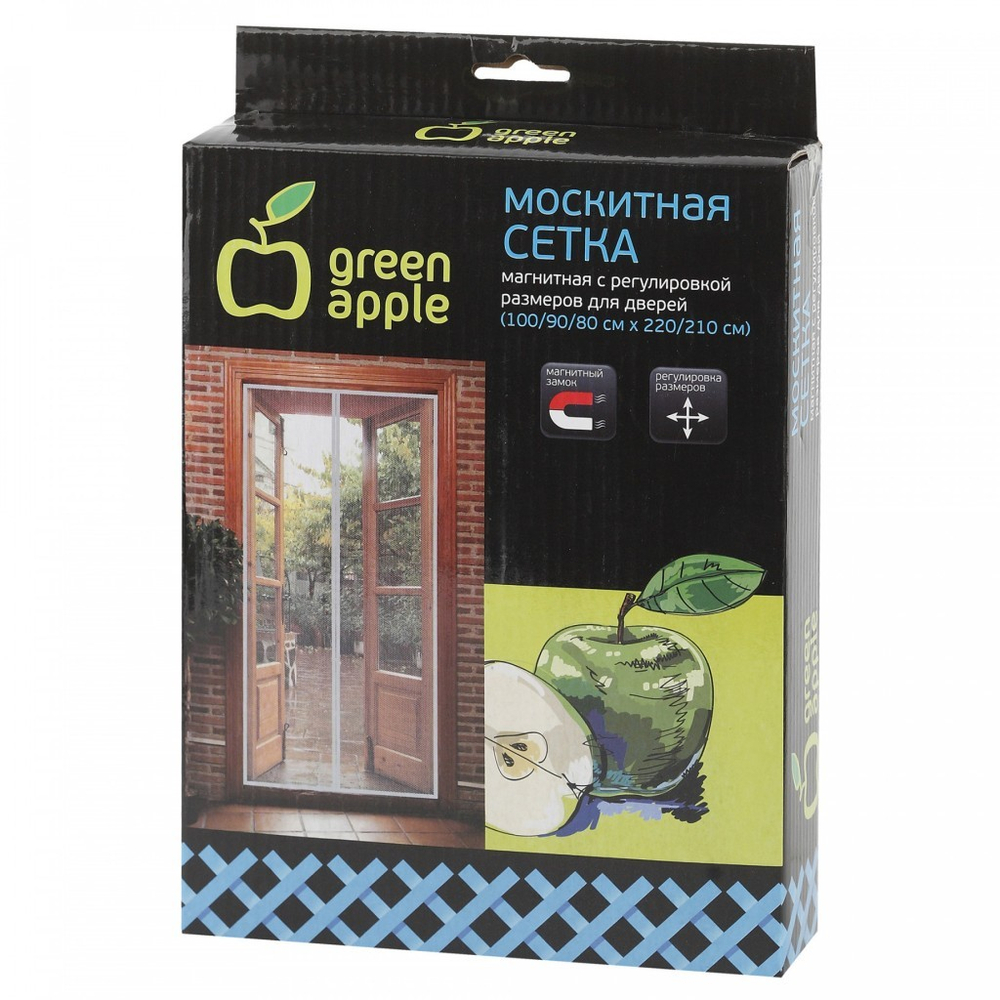 Сетка антимоскитная на дверь 210смx50см 2шт Green Apple