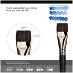 Кисть художественная белка Гамма "Маэстро", плоская №8