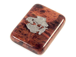 Кулон зодиак "Багет" обсидиан