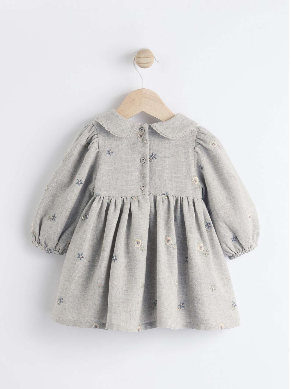 Платье и колготки в комплекте для девочки Next Q94-823, Серый, Кремовый