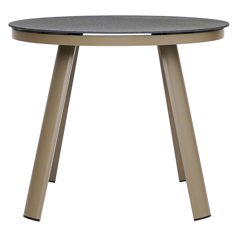 Стол обеденный Leif, Ø90 см, серо-бежевый