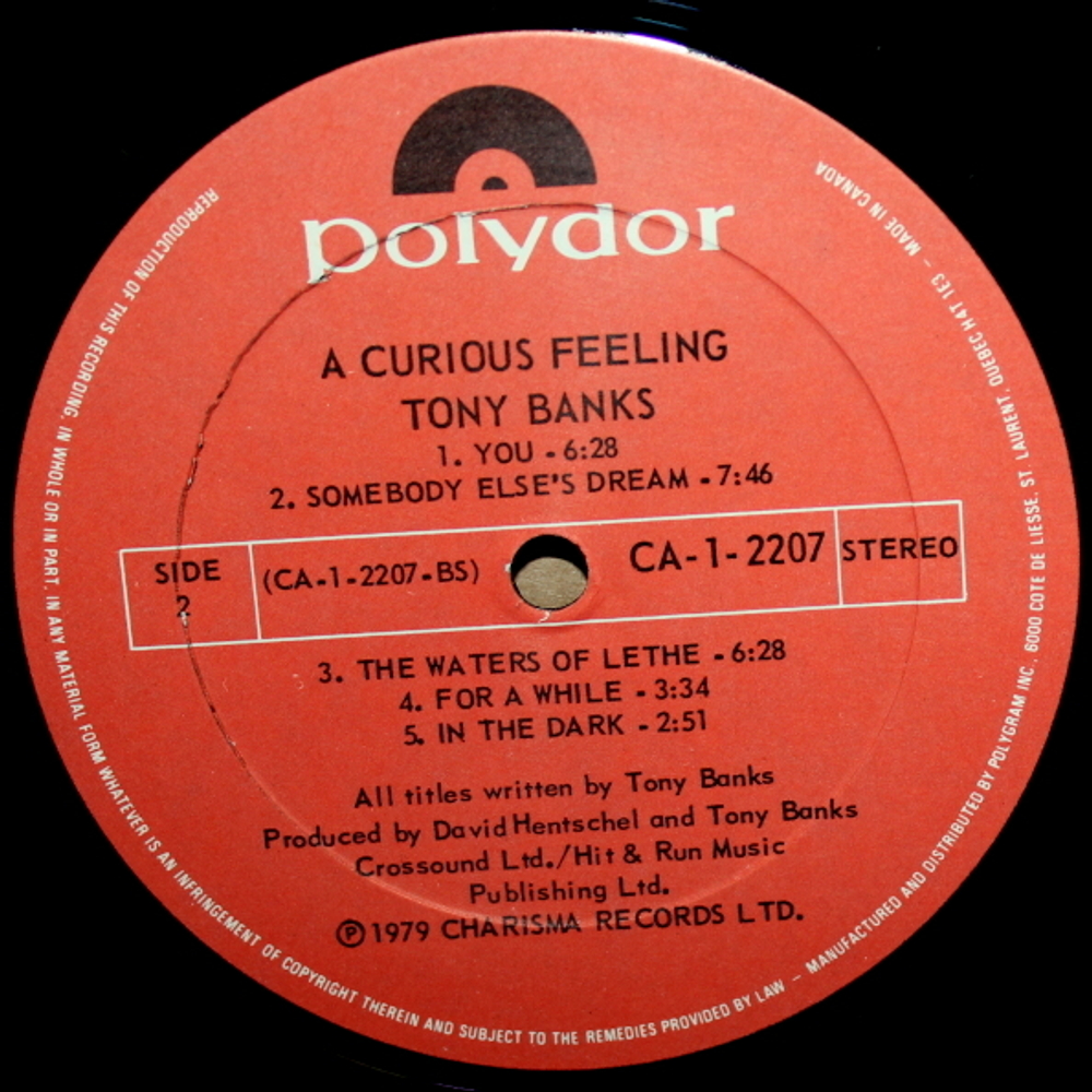 Tony Banks / A Curious Feeling (LP)