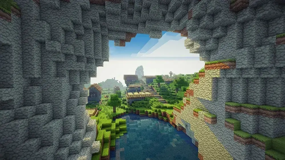 Фотообои флизелиновые 400х230см. на стену. Серия KIDS ARTDELUXE. Мир Майнкрафт. Обои дизайнерские, эксклюзивные для детской комнаты мальчика/девочки.