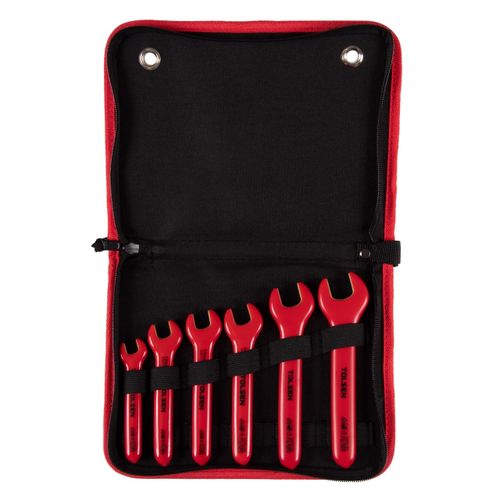 TOLSEN (TTV83606) Набор рожковых диэлектрических ключей, 10-19 мм, 6 предметов, в футляре на молнии
