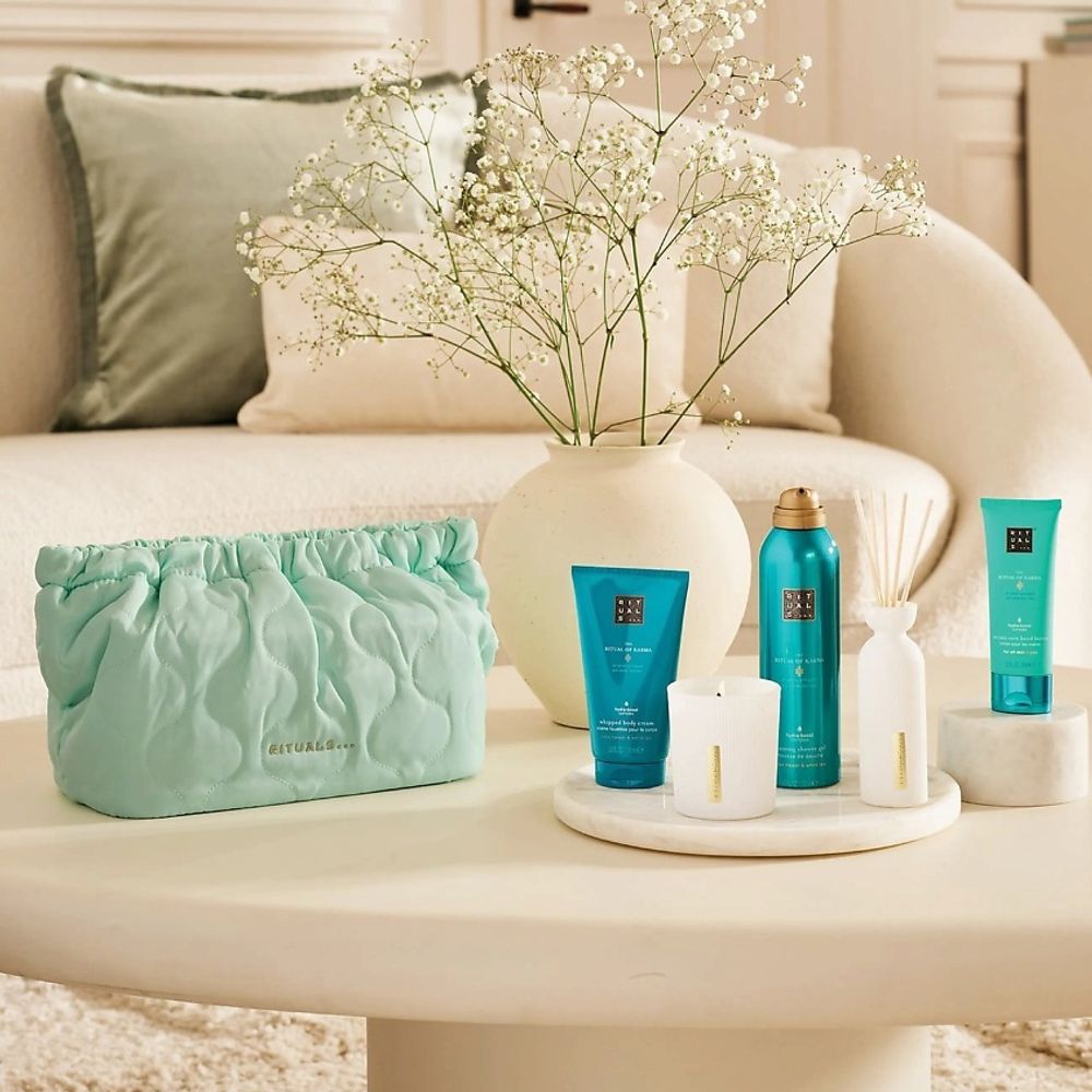 Большой подарочный набор Rituals The Ritual of Karma Large Gift Set (с косметичкой)