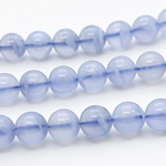 Агат голубой ("Сарфирин"), диаметр 10,1-10,2 мм, цена за 10 шт (1/4 нити)