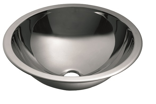 Раковина встраиваемая круглая Ø355 мм нерж. сталь  NOFER 13030.S матовый