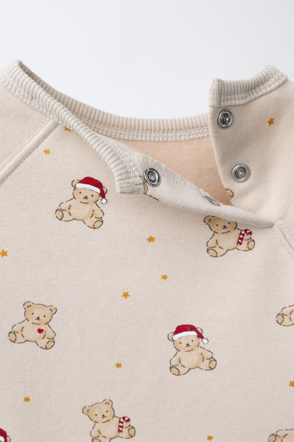 ZARA КОМПЛЕКТ ИЗ ТОЛСТОВКИ И БРЮК-ДЖОГГЕРОВ С МЕДВЕЖАТАМИ, ЭКРЮ