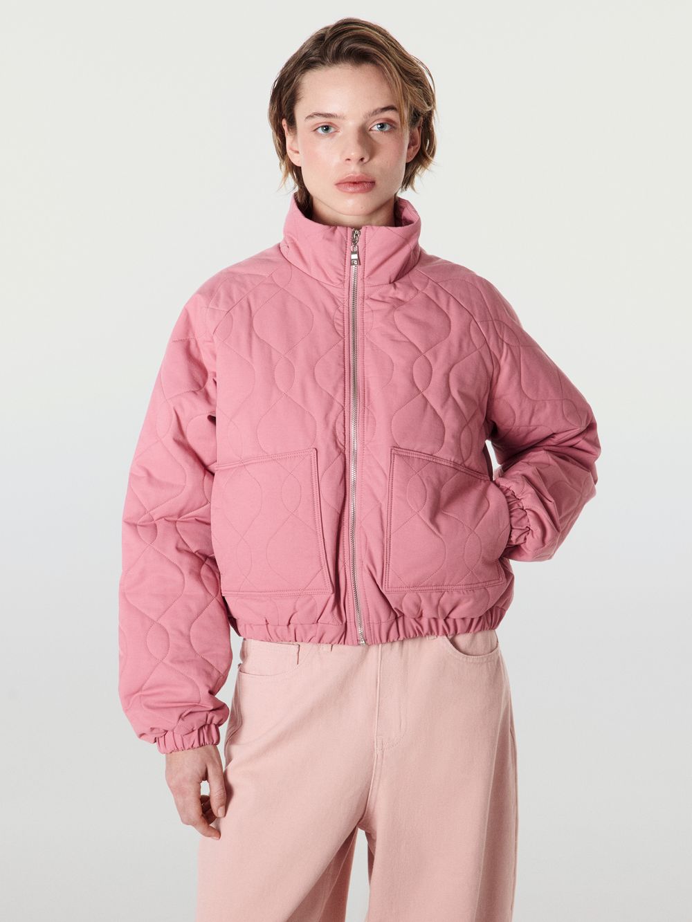 Куртка демисезонная стеганая "Розовые мечты" женская