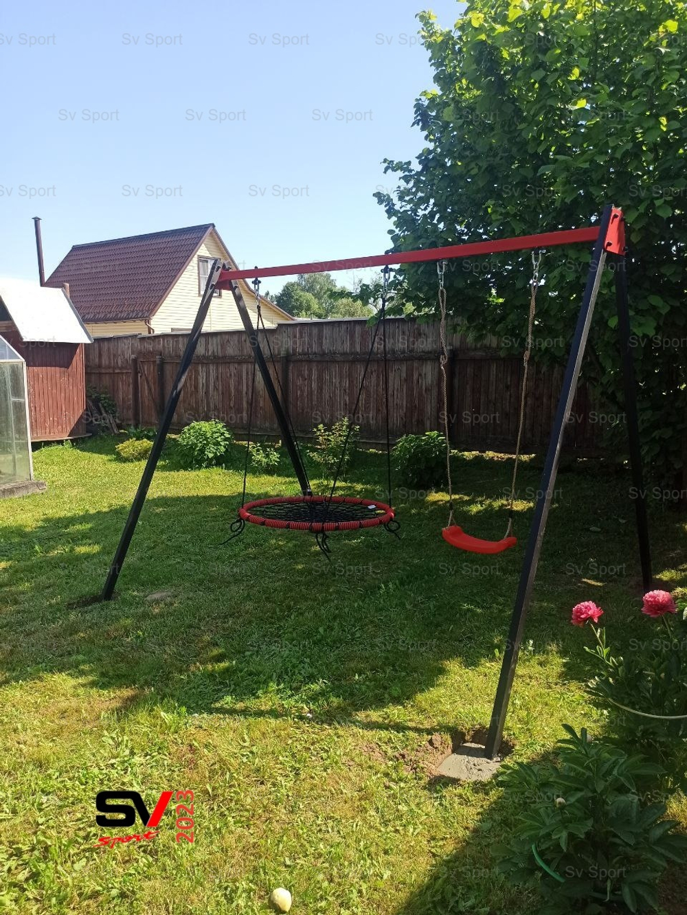 Монтаж уличных качелей Sv Sport