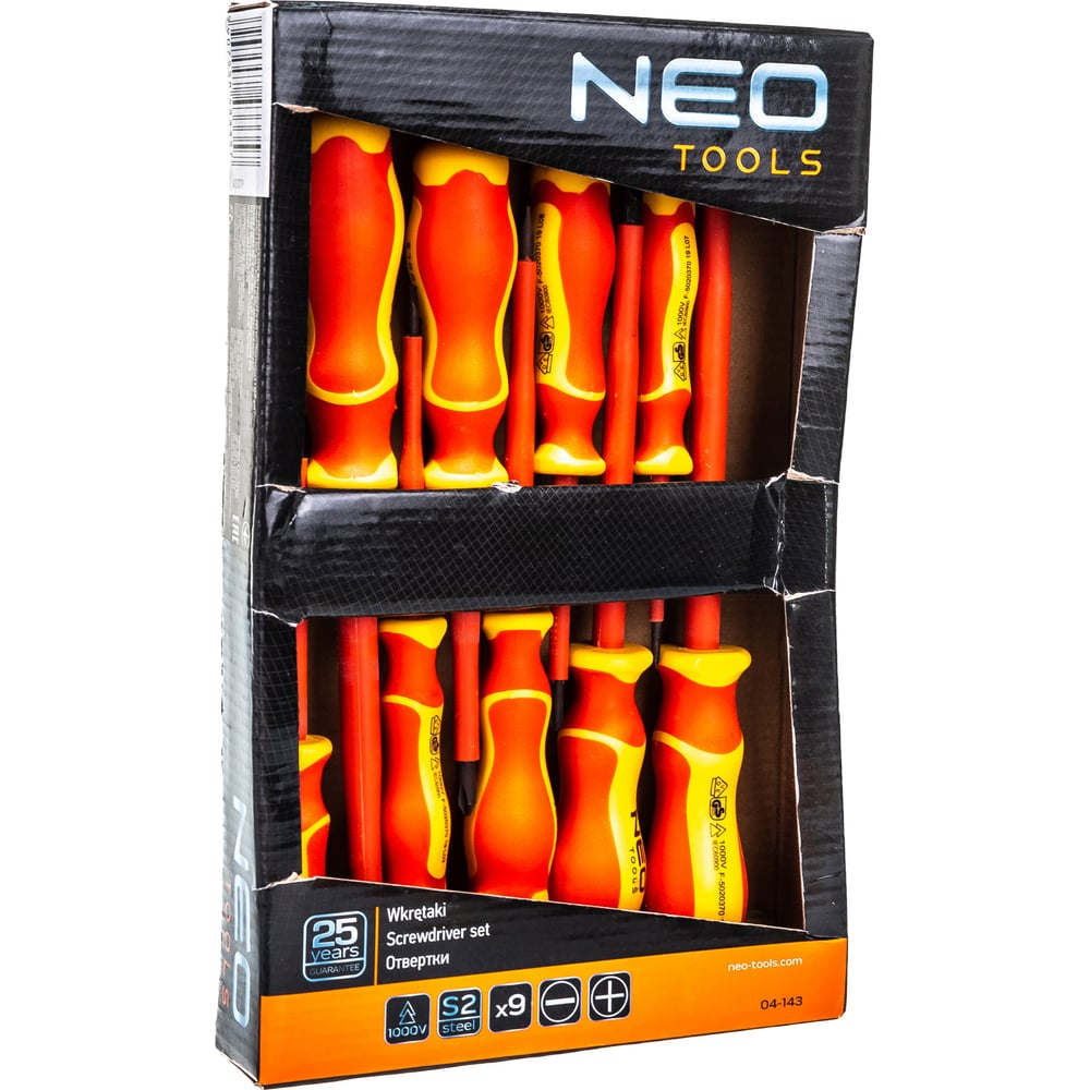 Набор отверток NEO Tools 1000 В, 9 шт 04-143