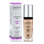 Увлажняющей тональный крем для естественного сияния кожи #04 Темно-бежевый Aravia Professional Foundation Perfect Tone Brown Tan 30мл