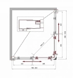 Душевой уголок BelBagno UNO-195-AH-2-100/80-CH-CR 100х80 стекло шиншилла/профиль хром