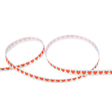 Лента атласная 6 мм "Gamma", с рисунком сердечки