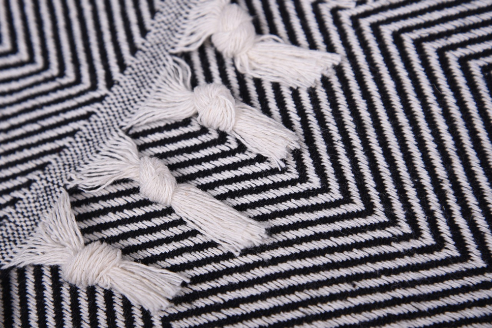 Плед-покрывало из хлопка "Venera", Ёлочка, цвет Антрацит