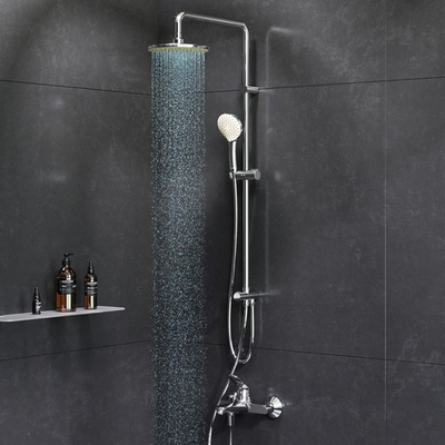 F40885C14 Sunny набор 2в1: см-ль д/ванны/душа, верхний душ d 220 мм, ручн.душ 110 мм, 1 ф-ция, душев