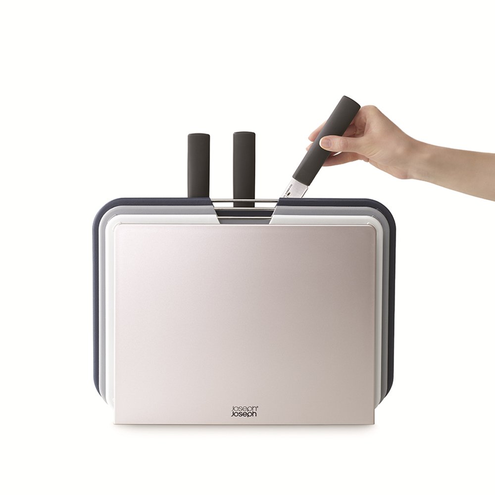 Набор разделочных досок с ножами Nest Plus Silver Joseph Joseph 60194