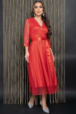 Платье праздничное Северное сияние (красное) П14398-5М LT Collection