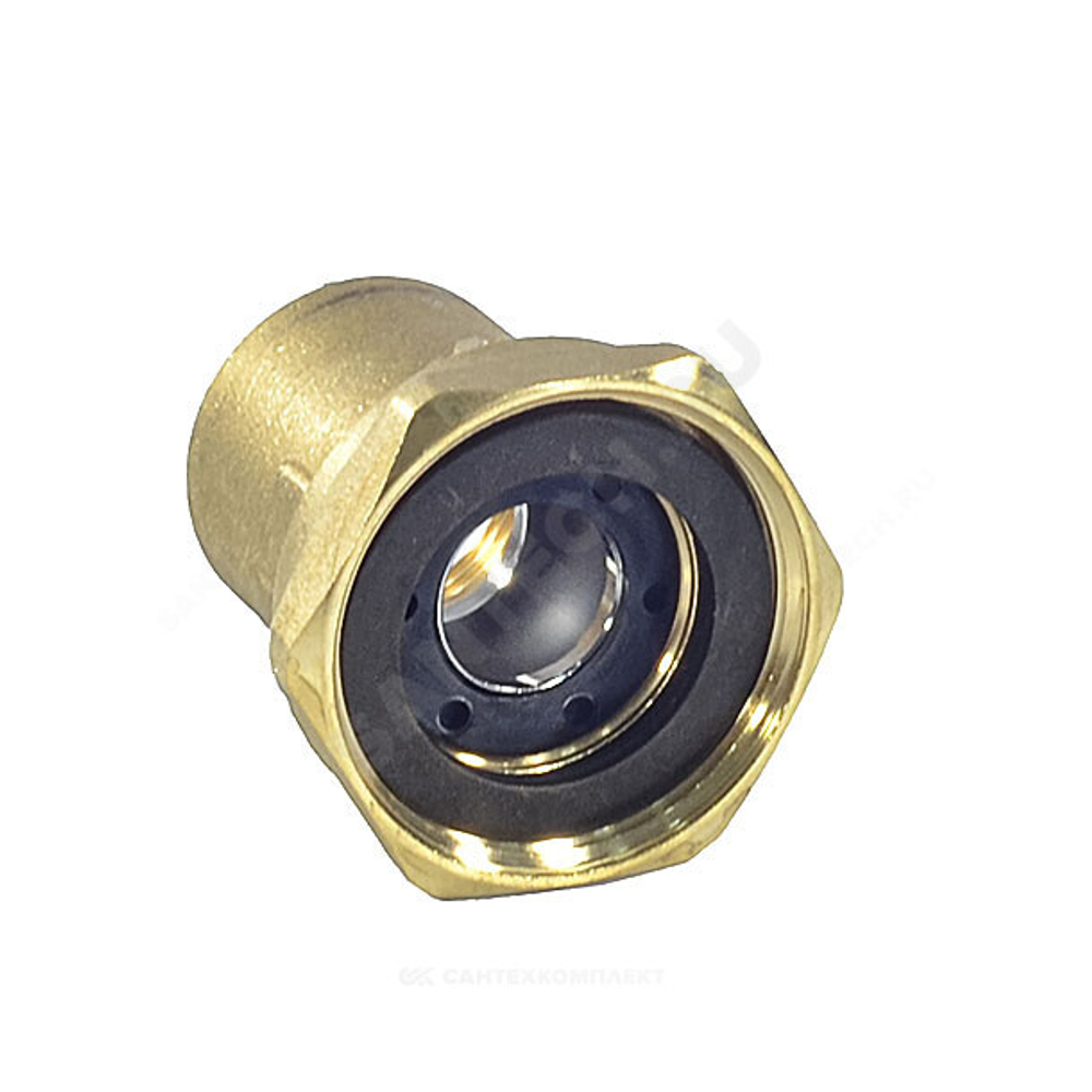Соединение для подключения насоса латунь 1"x1 1/2" ВР с шаровым краном R252 Giacomini R252Y001