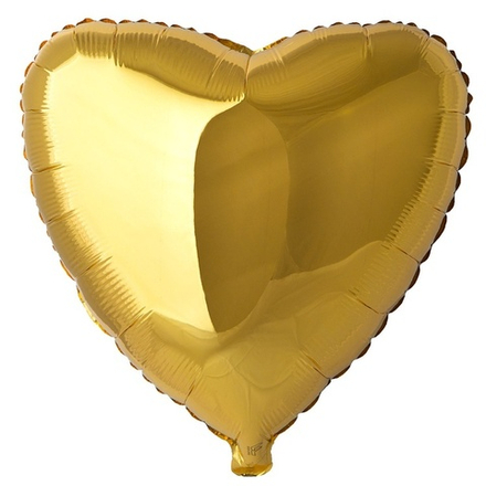 Шар "Золотое сердце металлик" 46 см