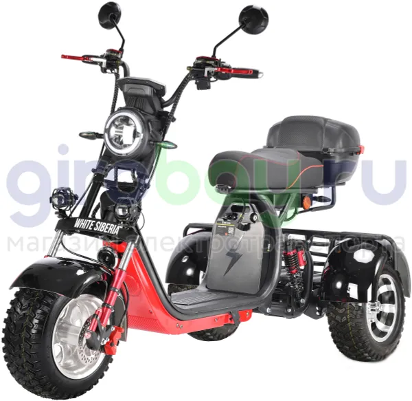 Электроскутер WHITE SIBERIA PRO TRIKE 3000W OFF-ROAD (Черный) фото №1