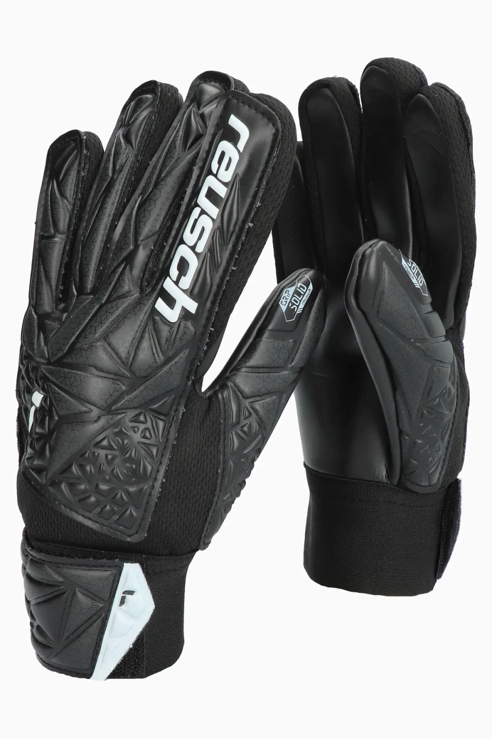 Вратарские перчатки Reusch Attrakt Starter Solid Finger Support Junior - черный